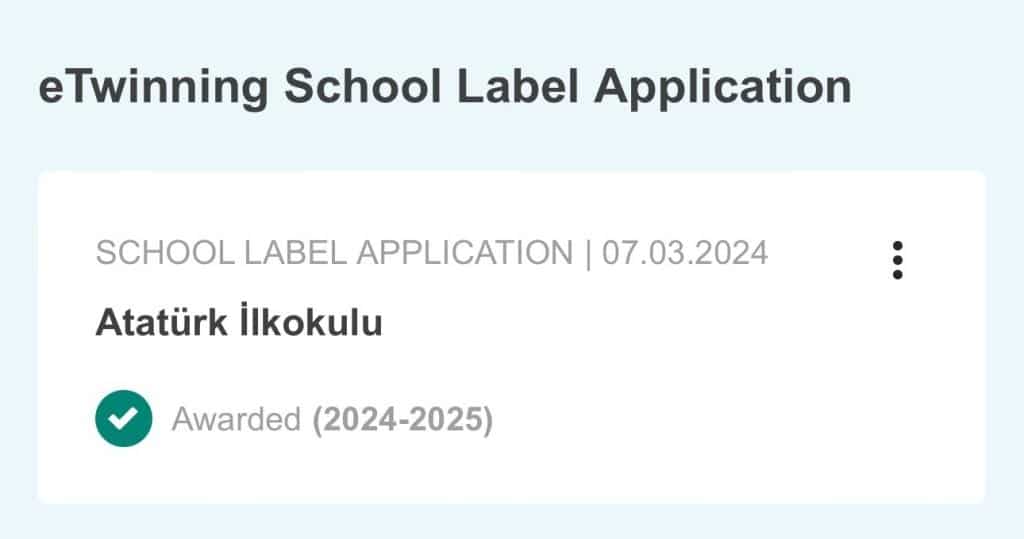 OKULUMUZ 2024-2025 YILI ETWINNING OKUL ETİKETİ ÖDÜLÜ ALDI - Atatürk ...