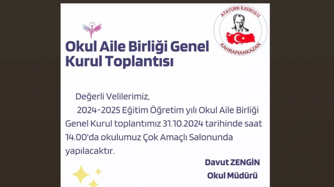 OKUL AİLE BİRLİĞİ TOPLANTISI